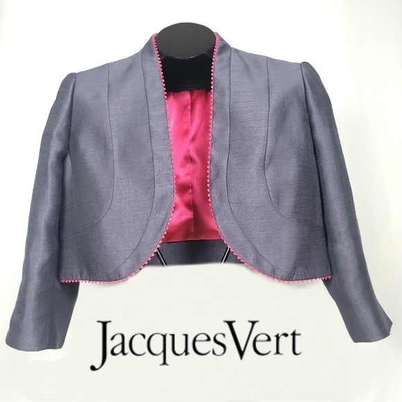 Jaques Vert Formalwear Bolaro Shrug Fuchsia/Silver - Picture 11 of 11